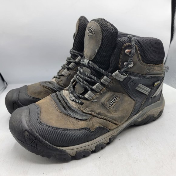 Keen Ridge Flex Mens Size 11 Brown Mid Height Waterproof Hiking Boots 1024911 - Picture 4 of 16